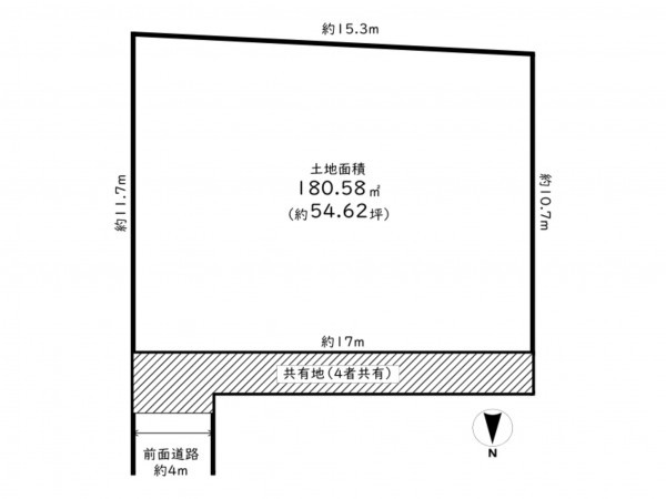 高槻市天神町、土地の間取り画像です