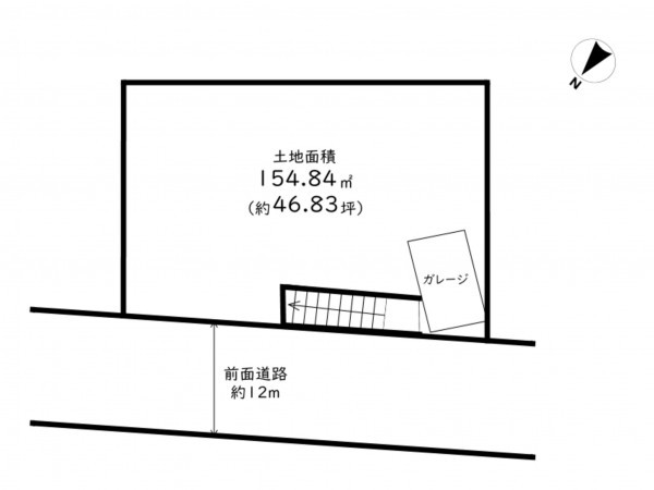 高槻市日吉台、土地の間取り画像です