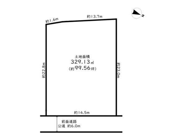 高槻市日吉台、土地の間取り画像です