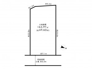 高槻市日吉台、土地の間取り画像です