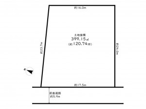 高槻市日吉台、土地の間取り画像です