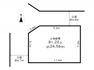 高槻市宮田町、土地の間取り画像です