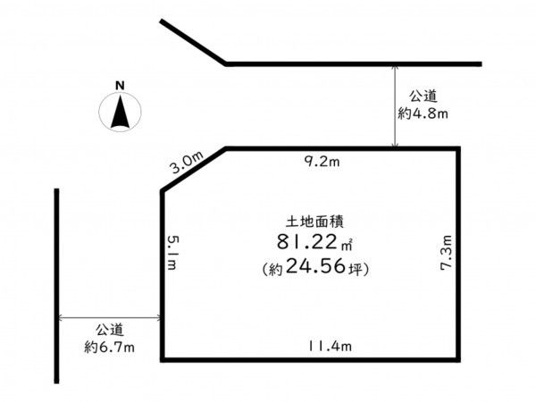 高槻市宮田町、土地の間取り画像です