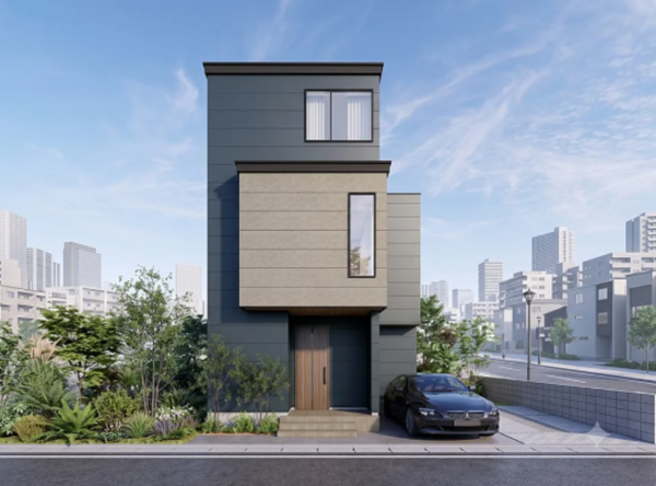 高槻市城西町、新築一戸建ての完成予想図（外観）画像です