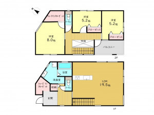 高槻市日吉台、新築一戸建ての間取り画像です