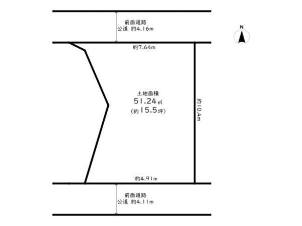 高槻市庄所町、土地の間取り画像です