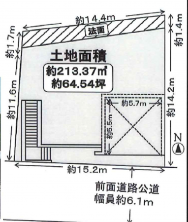 高槻市日吉台、土地の間取り画像です