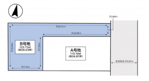 高槻市日吉台、土地の間取り画像です
