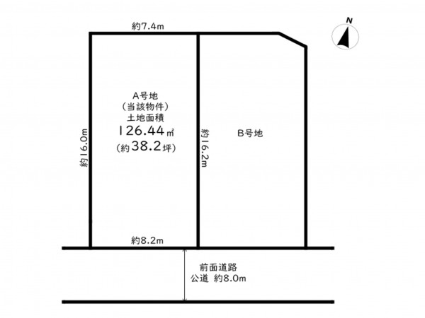 高槻市日吉台、土地の間取り画像です