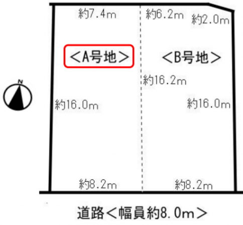 高槻市日吉台、土地の間取り画像です