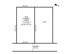 高槻市日吉台、土地の間取り画像です