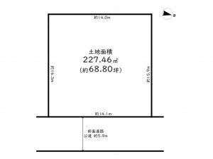 高槻市日吉台、土地の間取り画像です