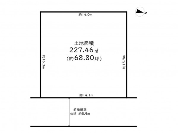 高槻市日吉台、土地の間取り画像です