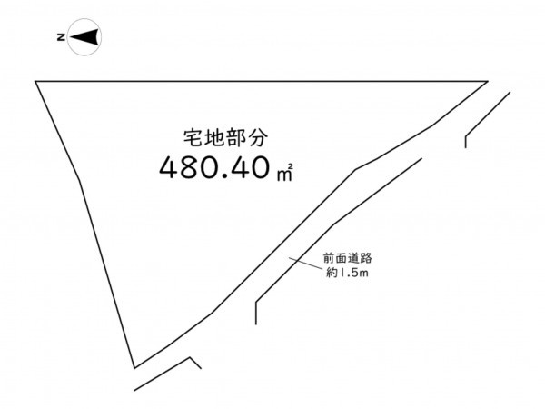 高槻市大冠町、土地の間取り画像です