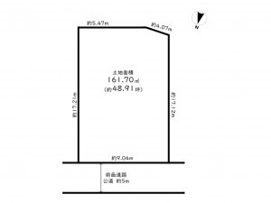 高槻市日吉台、土地の間取り画像です