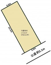 豊橋市神野新田町、土地の間取り画像です