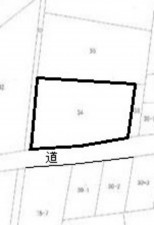 豊橋市大岩町、土地の間取り画像です