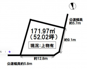 豊橋市大岩町、土地の間取り画像です