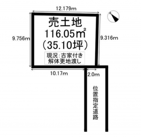 豊橋市神野新田町、土地の間取り画像です