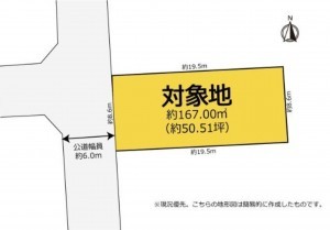 豊橋市多米中町、土地の間取り画像です
