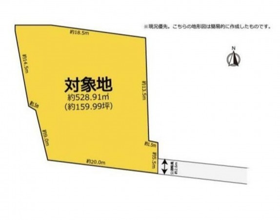 豊橋市下条東町、土地の間取り画像です