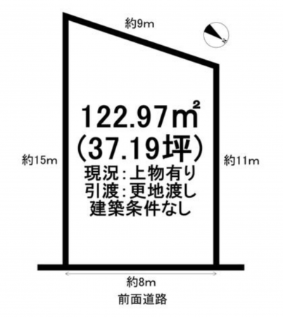 豊橋市伝馬町、土地の間取り画像です