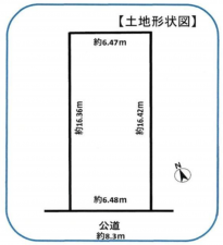 豊橋市東雲町、土地の間取り画像です