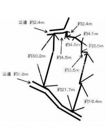 豊橋市杉山町、土地の間取り画像です