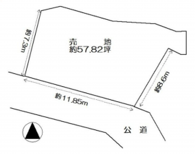 豊橋市西高師町、土地の間取り画像です
