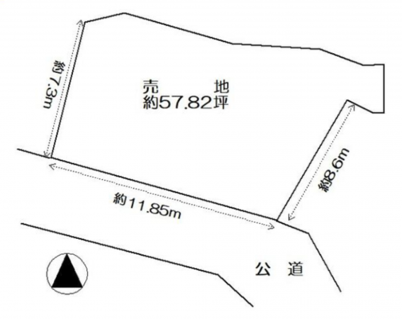 豊橋市西高師町、土地の間取り画像です