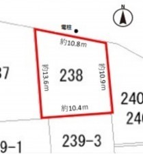 豊橋市東田町、土地の間取り画像です