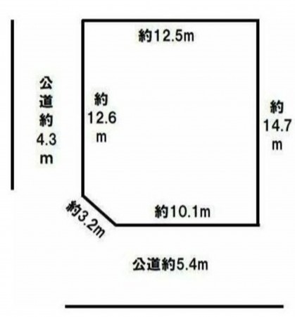 豊橋市西小鷹野、土地の間取り画像です