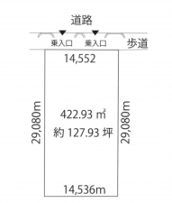 豊橋市西小鷹野、土地の間取り画像です