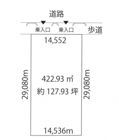 豊橋市西小鷹野、土地の間取り画像です