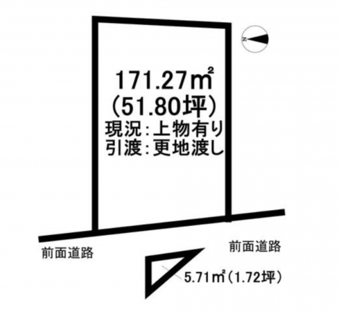 豊橋市牛川町、土地の間取り画像です