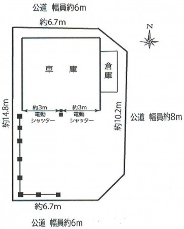 豊橋市平川本町、土地の間取り画像です