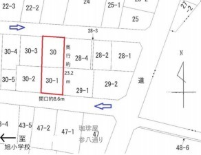 豊橋市前畑町、土地の間取り画像です