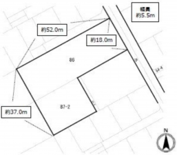 豊橋市神野新田町、土地の間取り画像です
