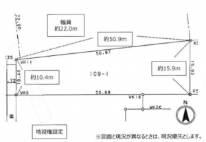 豊橋市神野新田町、土地の間取り画像です