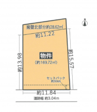 豊橋市花田町、土地の間取り画像です