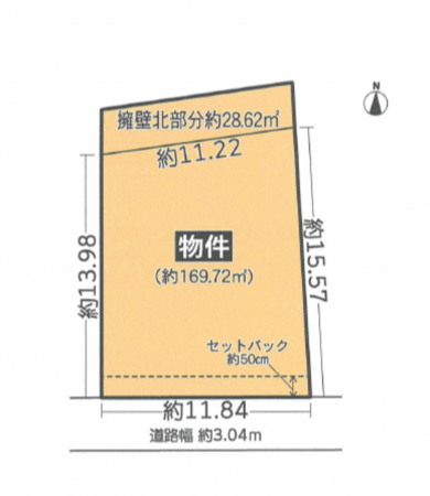 豊橋市花田町、土地の間取り画像です