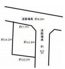 豊橋市佐藤、土地の間取り画像です