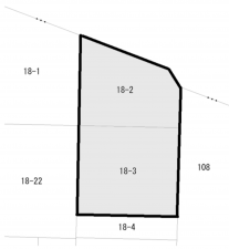 豊橋市牛川通、土地の間取り画像です