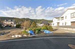 豊橋市多米東町、土地の前面道路を含む現地写真画像です