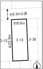 豊橋市緑ケ丘、土地の間取り画像です