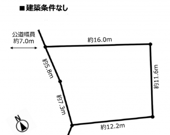 豊橋市高師本郷町、土地の間取り画像です