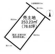 豊橋市舟原町、土地の間取り画像です