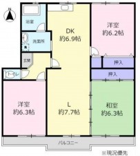 豊橋市北島町、マンションの間取り画像です