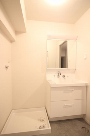 豊橋市花中町、マンションの洗面画像です