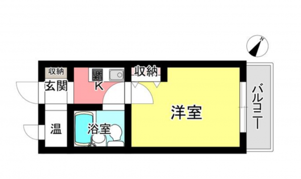 豊橋市花田一番町、マンションの間取り画像です